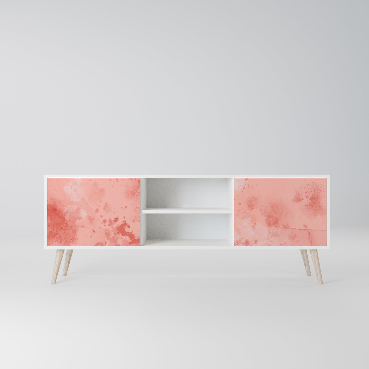 CRANE DANCE Mobile TV a 2 Ante in Finitura Bianca