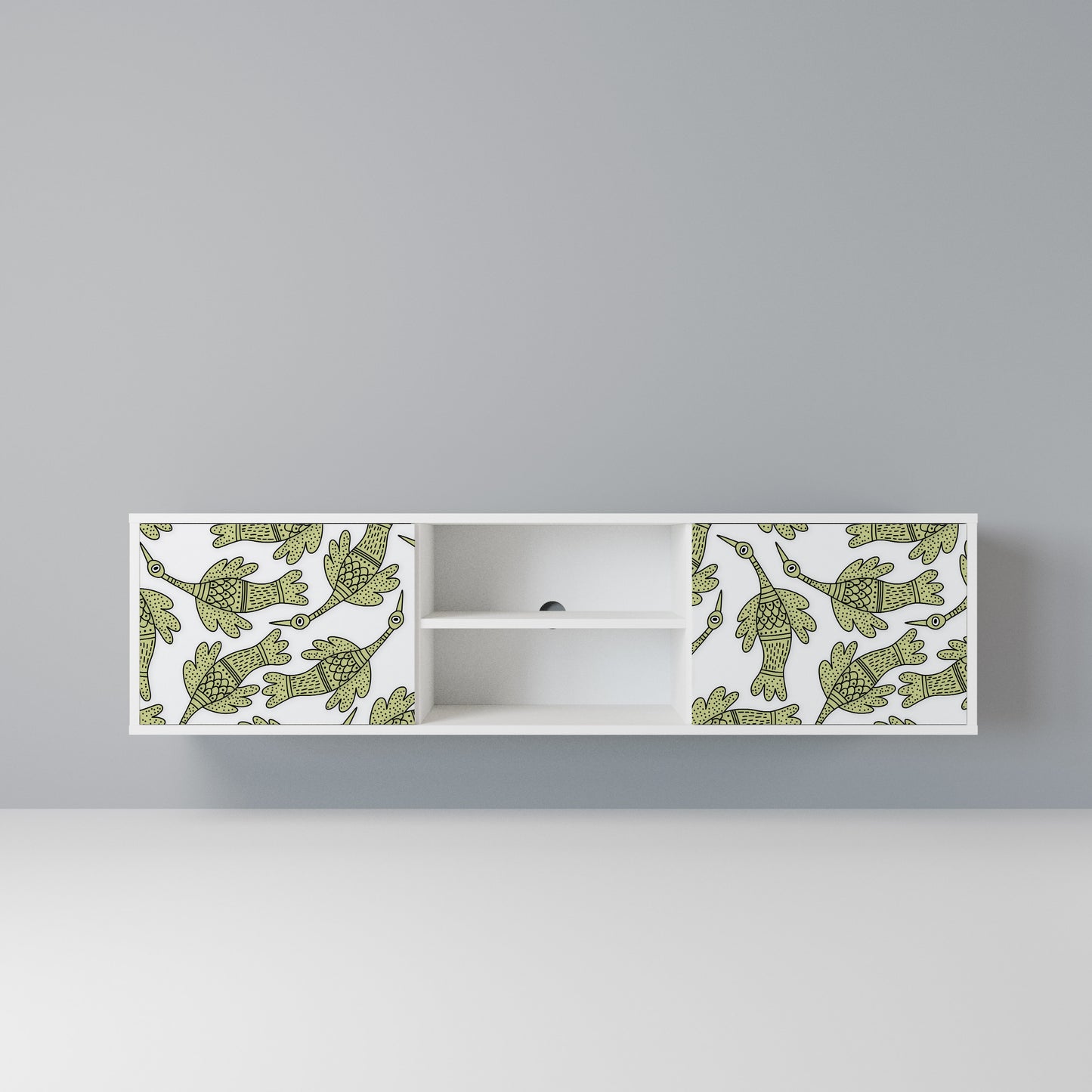 SEEDLING SONGBIRD Mobile TV a 2 Ante in Finitura Bianca