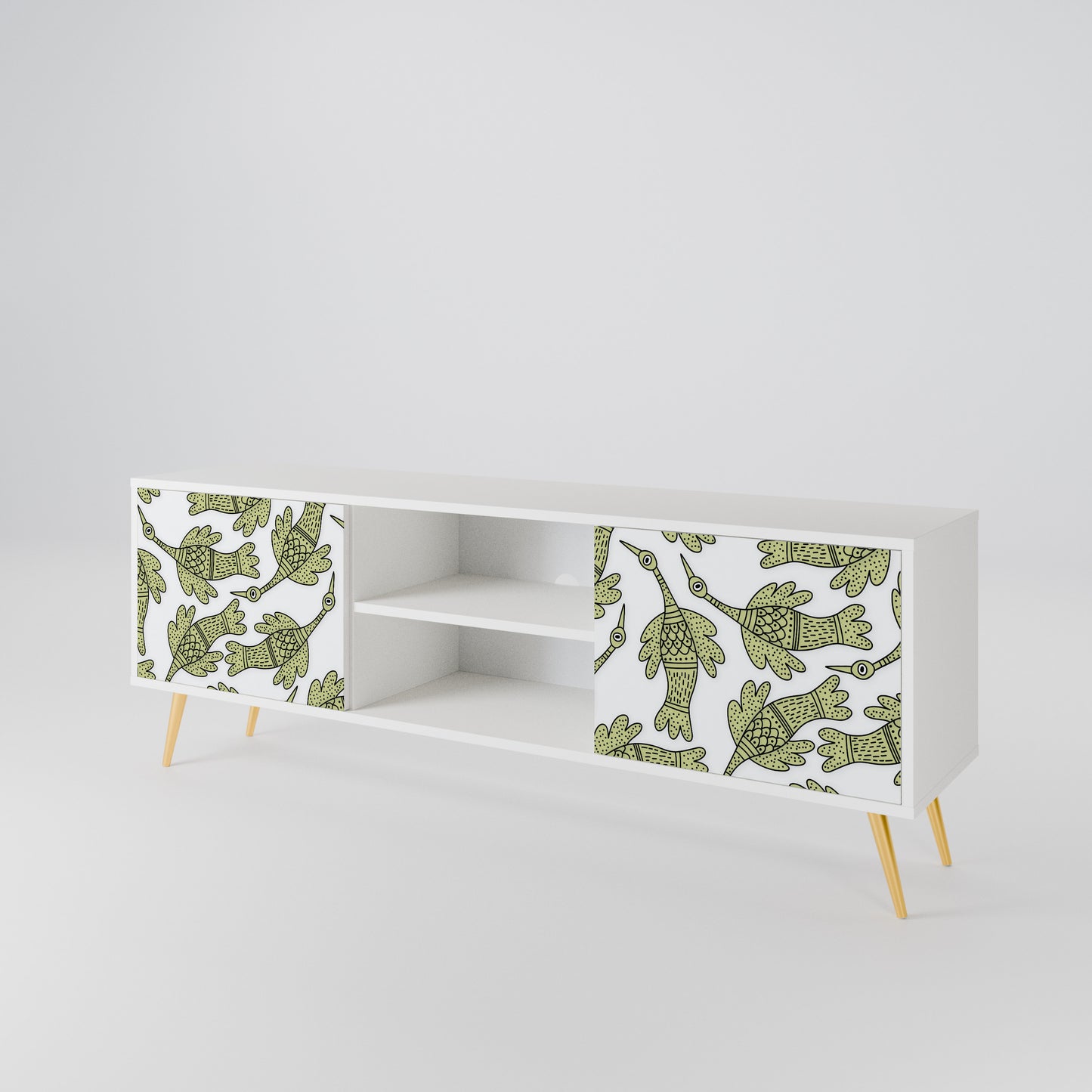 SEEDLING SONGBIRD Mobile TV a 2 Ante in Finitura Bianca