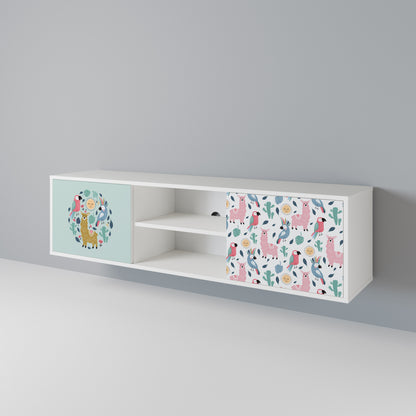 COLORFUL ALPACAS Mobile TV a 2 Ante in Finitura Bianca