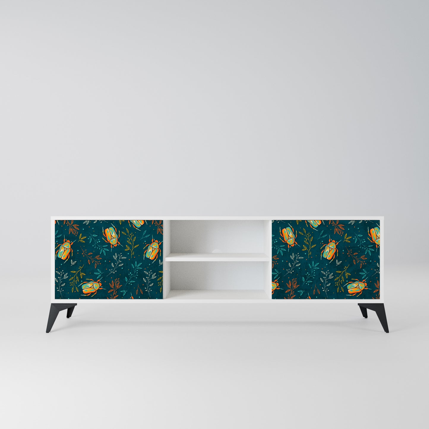 AUTUMN INSECTS Mobile TV a 2 Ante in Finitura Bianca