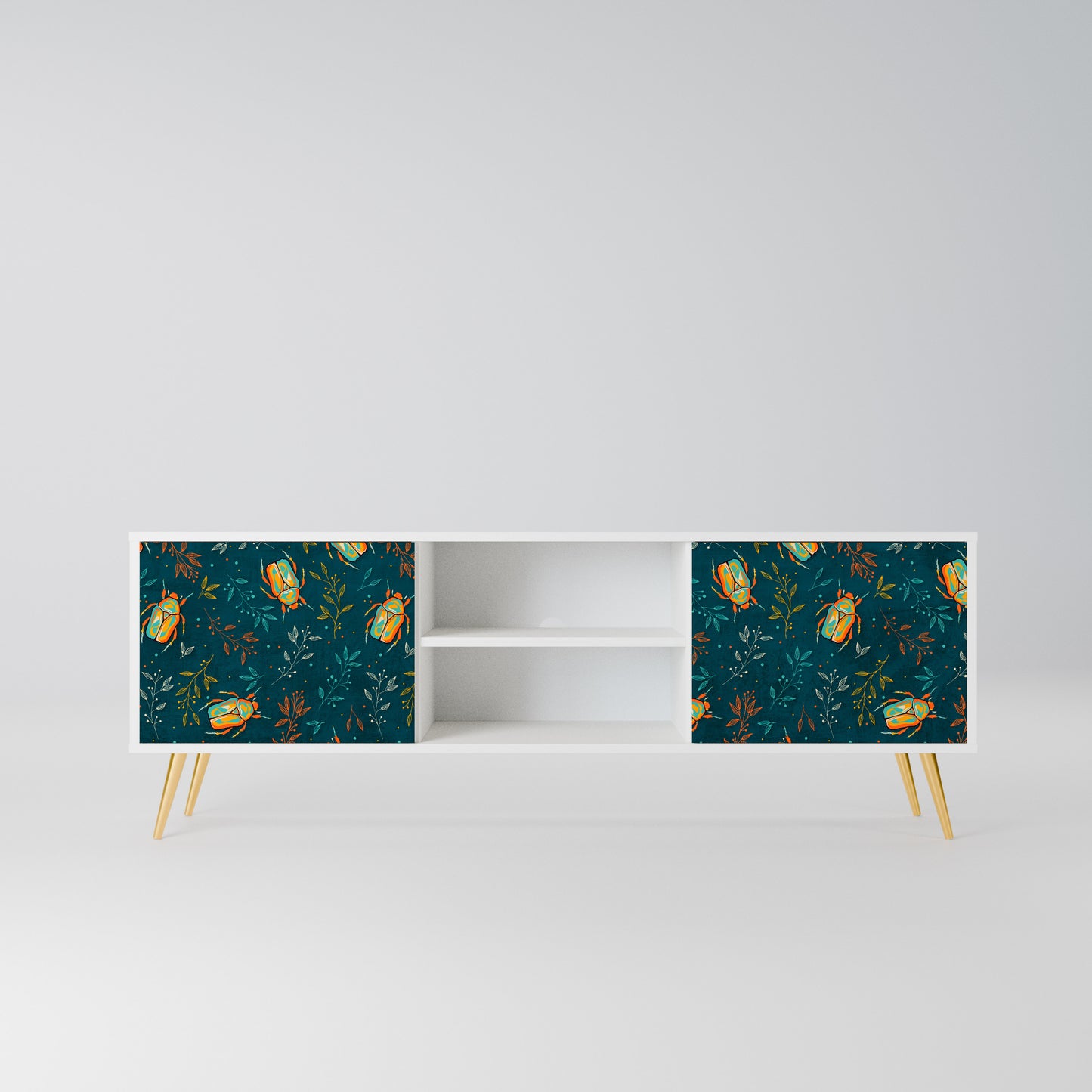 AUTUMN INSECTS Mobile TV a 2 Ante in Finitura Bianca