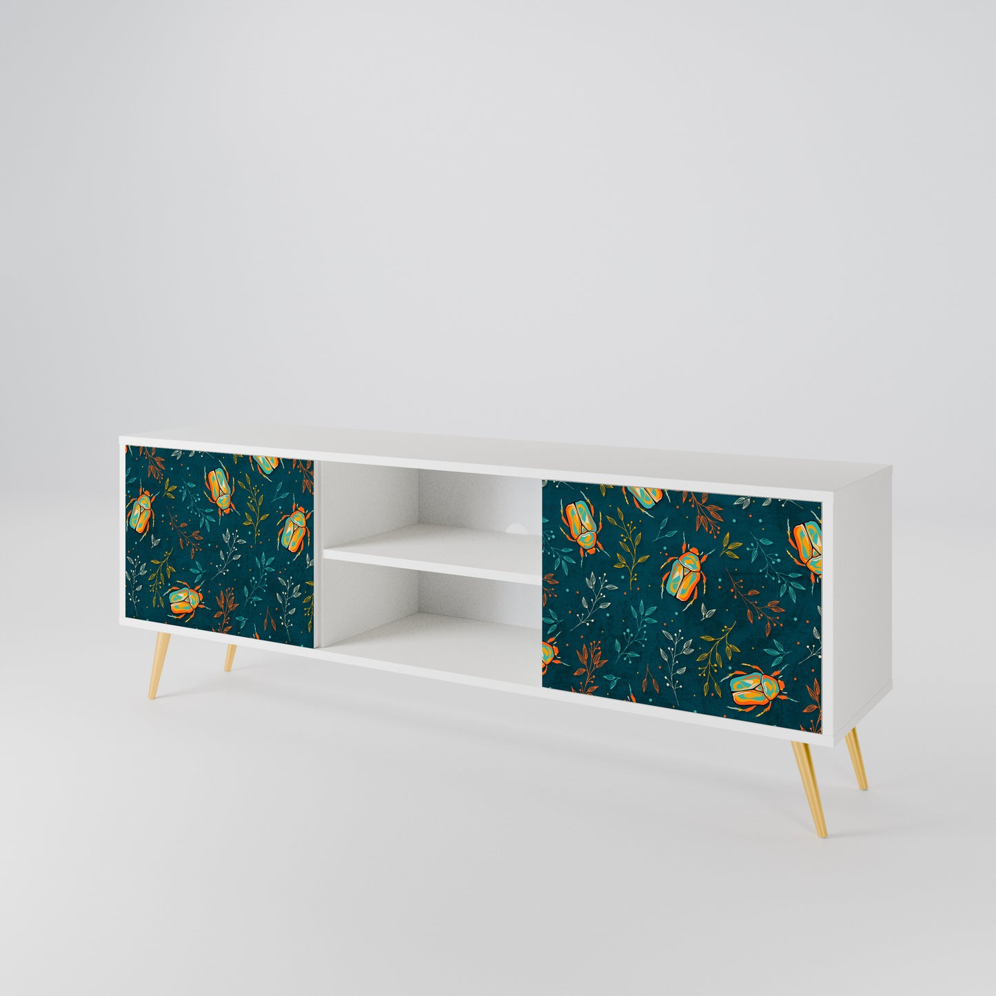 AUTUMN INSECTS Mobile TV a 2 Ante in Finitura Bianca