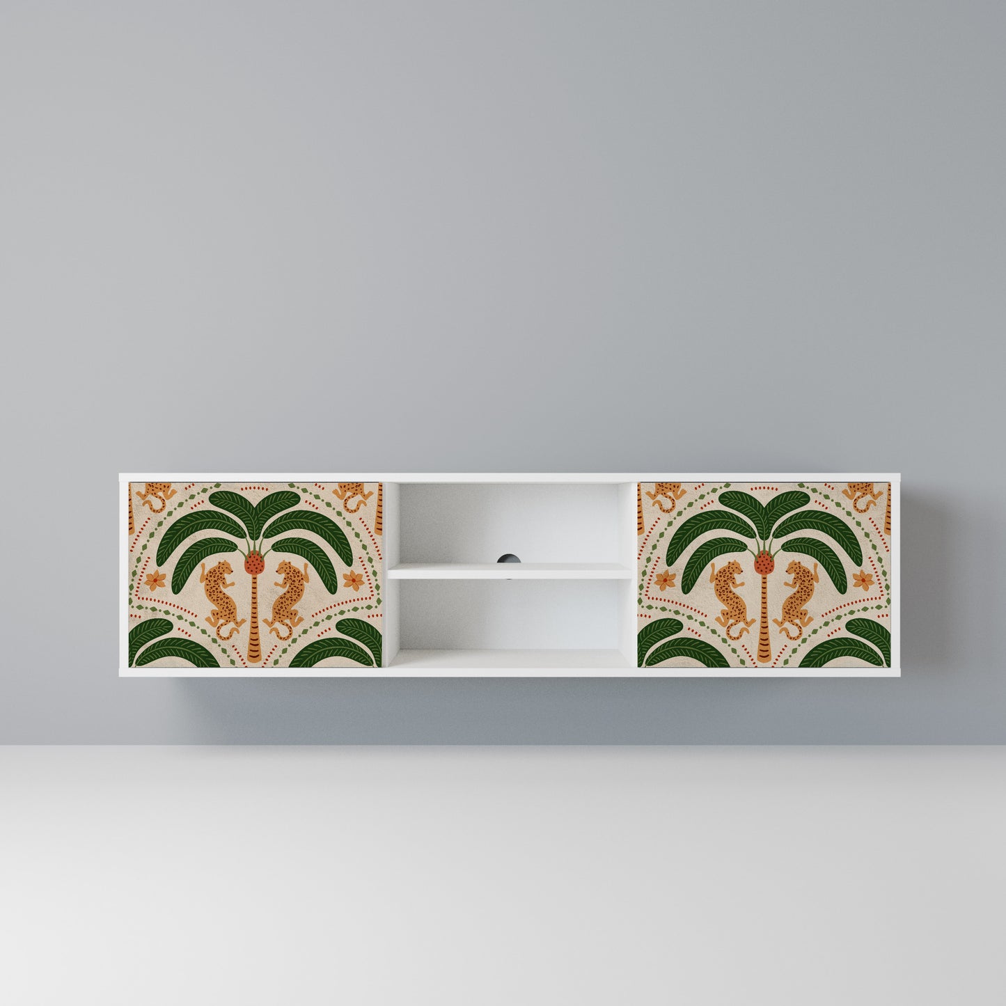 DANCING PREDATORS Mobile TV a 2 Ante in Finitura Bianca