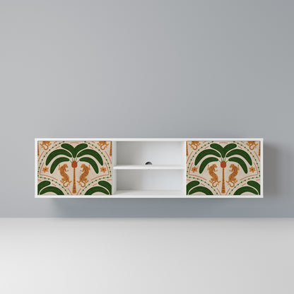 DANCING PREDATORS Mobile TV a 2 Ante in Finitura Bianca