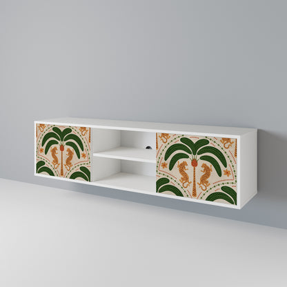 DANCING PREDATORS Mobile TV a 2 Ante in Finitura Bianca