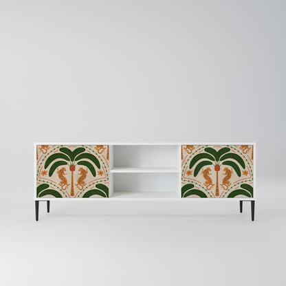 DANCING PREDATORS Mobile TV a 2 Ante in Finitura Bianca