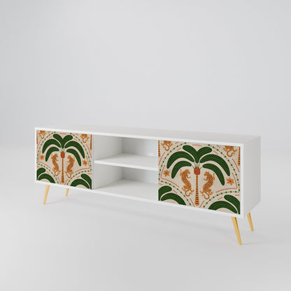 DANCING PREDATORS Mobile TV a 2 Ante in Finitura Bianca