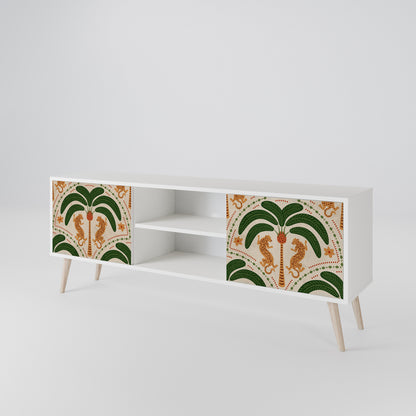 DANCING PREDATORS Mobile TV a 2 Ante in Finitura Bianca