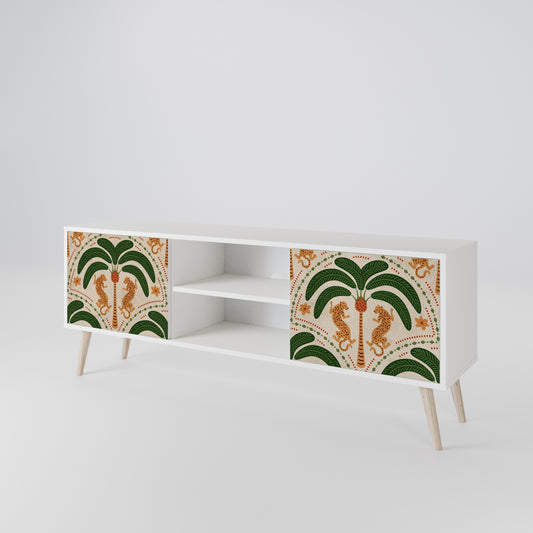 DANCING PREDATORS Mobile TV a 2 Ante in Finitura Bianca