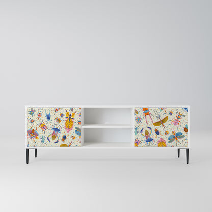 COLORFUL INSECTS Mobile TV a 2 Ante in Finitura Bianca