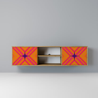 Mobile TV a 2 ante GEOMETRIC BRILLIANCE in effetto rovere