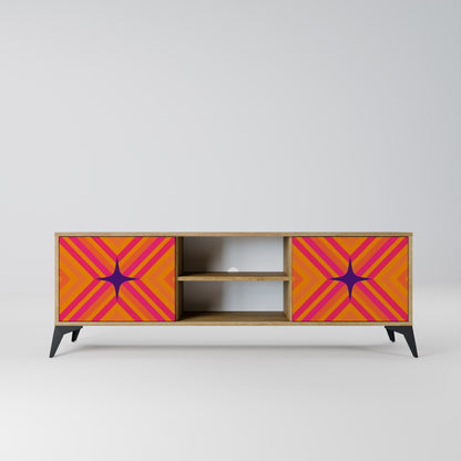 Mobile TV a 2 ante GEOMETRIC BRILLIANCE in effetto rovere