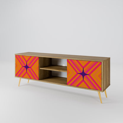 Mobile TV a 2 ante GEOMETRIC BRILLIANCE in effetto rovere