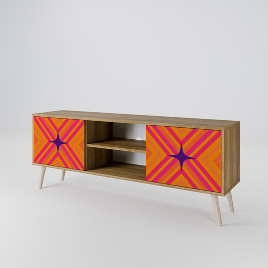 Mobile TV a 2 ante GEOMETRIC BRILLIANCE in effetto rovere