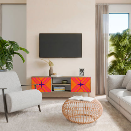 Mobile TV a 2 ante GEOMETRIC BRILLIANCE in effetto rovere