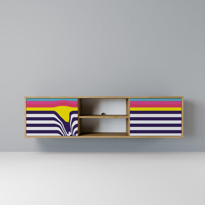 Mobile TV a 2 ante COLORFUL DIVERSION in effetto rovere