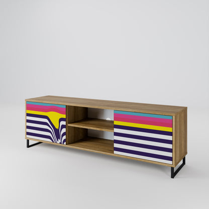Mobile TV a 2 ante COLORFUL DIVERSION in effetto rovere