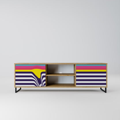 Mobile TV a 2 ante COLORFUL DIVERSION in effetto rovere