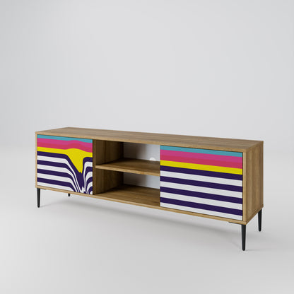 Mobile TV a 2 ante COLORFUL DIVERSION in effetto rovere