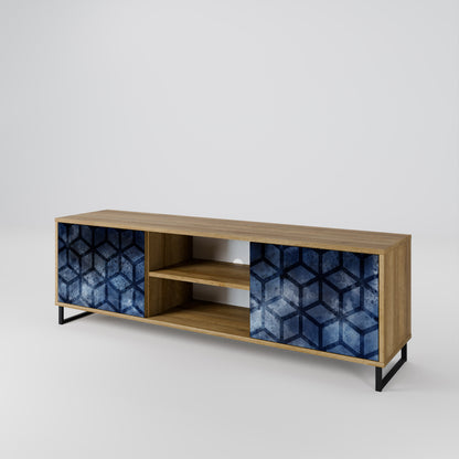 Mobile TV CUBIC MIST a 2 ante in effetto rovere
