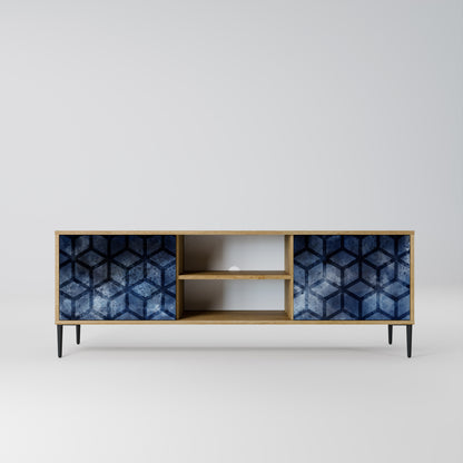 Mobile TV CUBIC MIST a 2 ante in effetto rovere