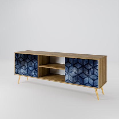 Mobile TV CUBIC MIST a 2 ante in effetto rovere