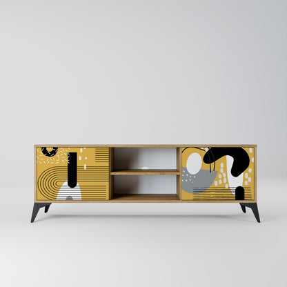 Porta TV a 2 ante SHAPESHIFT SYMPHONY in effetto rovere