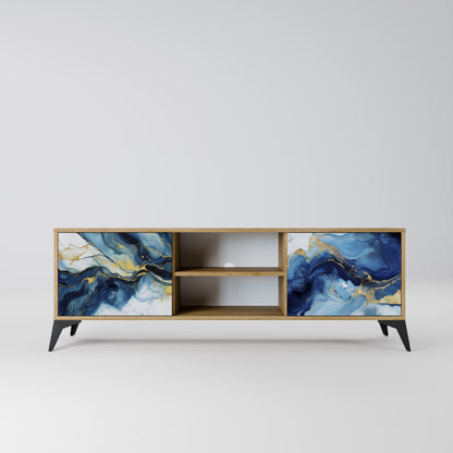 Mobile TV INKY MARBLE a 2 ante in effetto rovere
