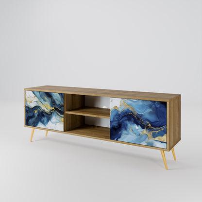 Mobile TV INKY MARBLE a 2 ante in effetto rovere