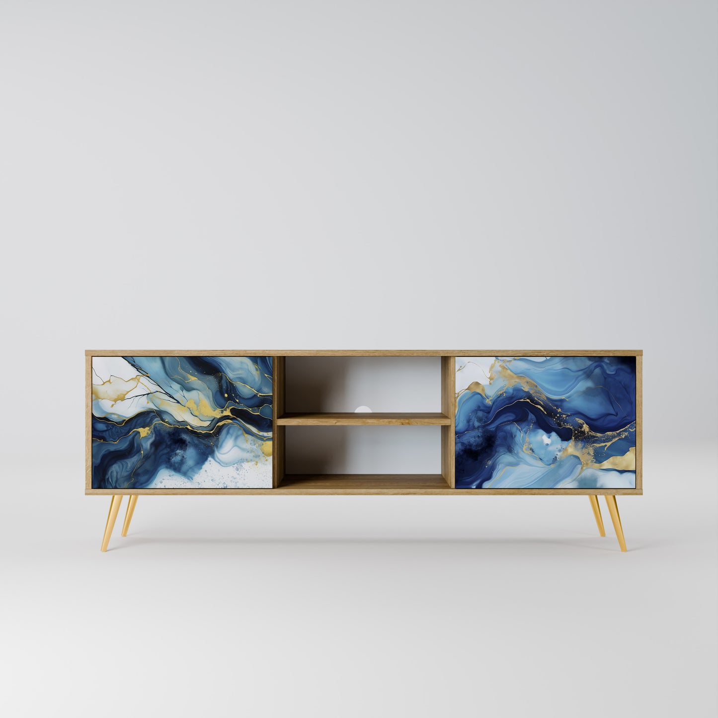 Mobile TV INKY MARBLE a 2 ante in effetto rovere