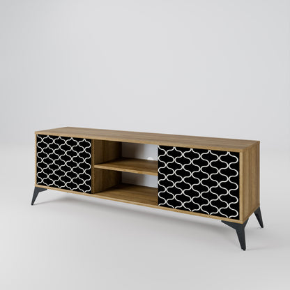 Mobile TV TESSELATED BLACKNESS a 2 ante in effetto rovere