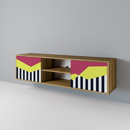 Mobile TV PIANO FANTASY a 2 ante in effetto rovere