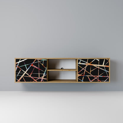 Mobile TV POLYGON VERVE a 2 ante in effetto rovere