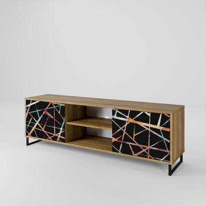 Mobile TV POLYGON VERVE a 2 ante in effetto rovere