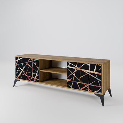 Mobile TV POLYGON VERVE a 2 ante in effetto rovere