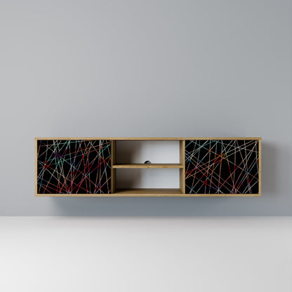 Mobile TV LUMINOUS SNARE a 2 ante in effetto rovere