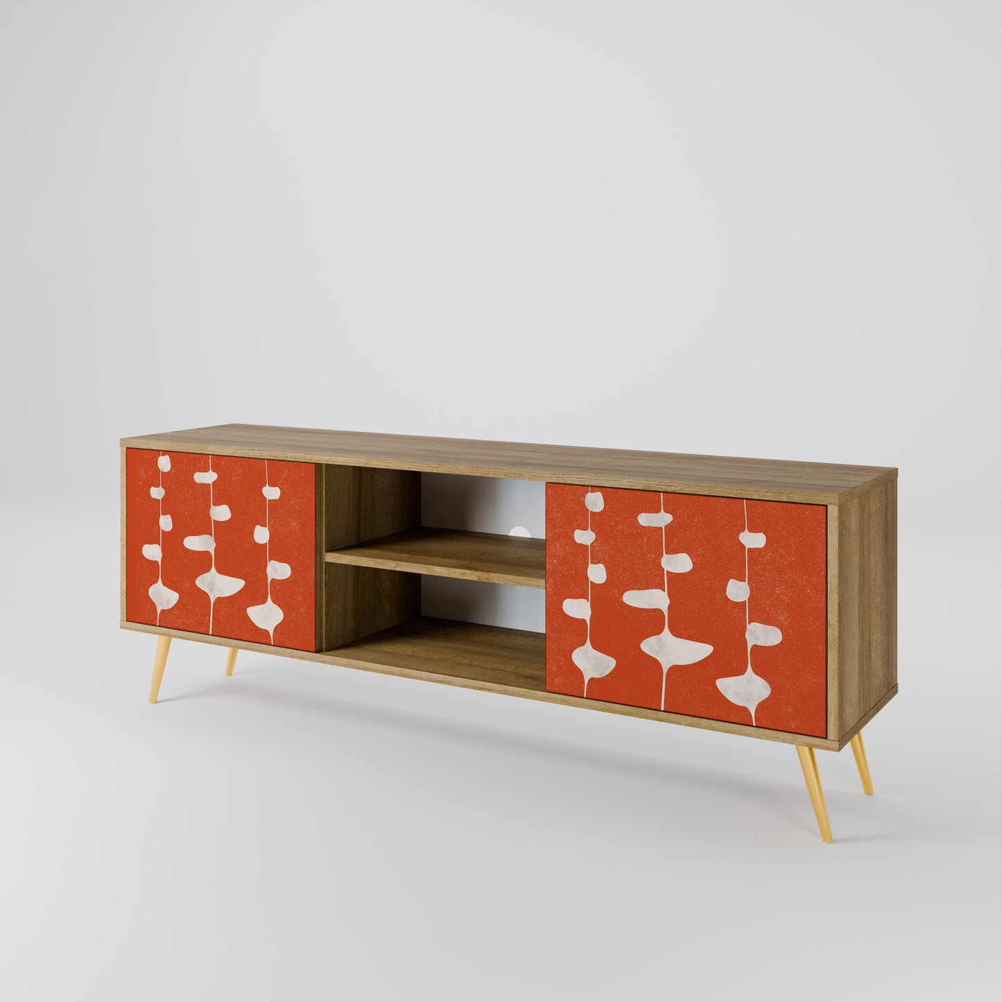 Mobile TV COURAGE MOLD a 2 ante in effetto rovere
