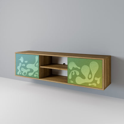 Mobile TV IRREGULAR BLUE a 2 ante effetto rovere