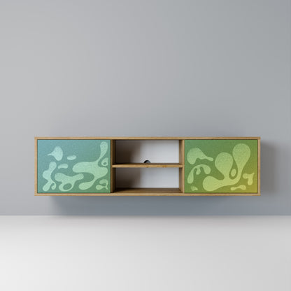 Mobile TV IRREGULAR BLUE a 2 ante effetto rovere