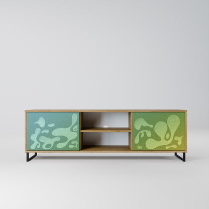 Mobile TV IRREGULAR BLUE a 2 ante effetto rovere