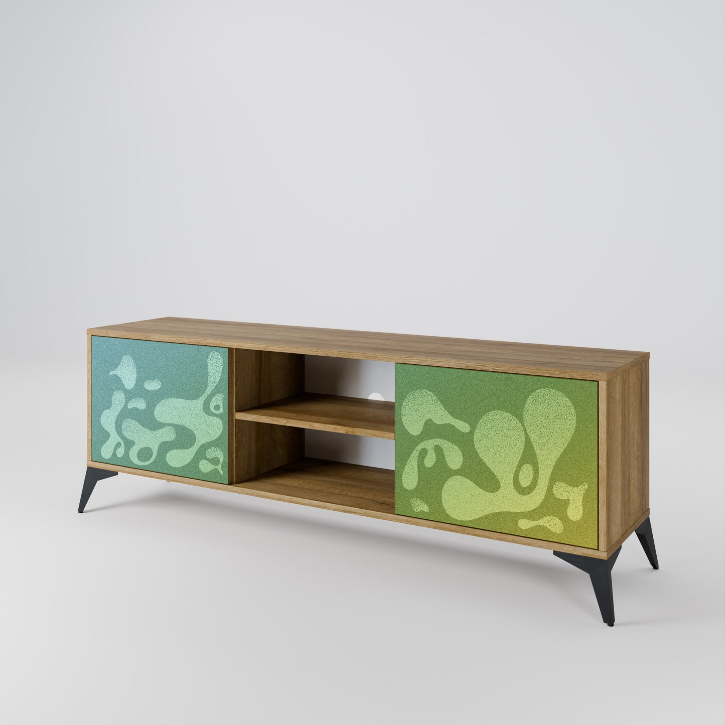 Mobile TV IRREGULAR BLUE a 2 ante effetto rovere