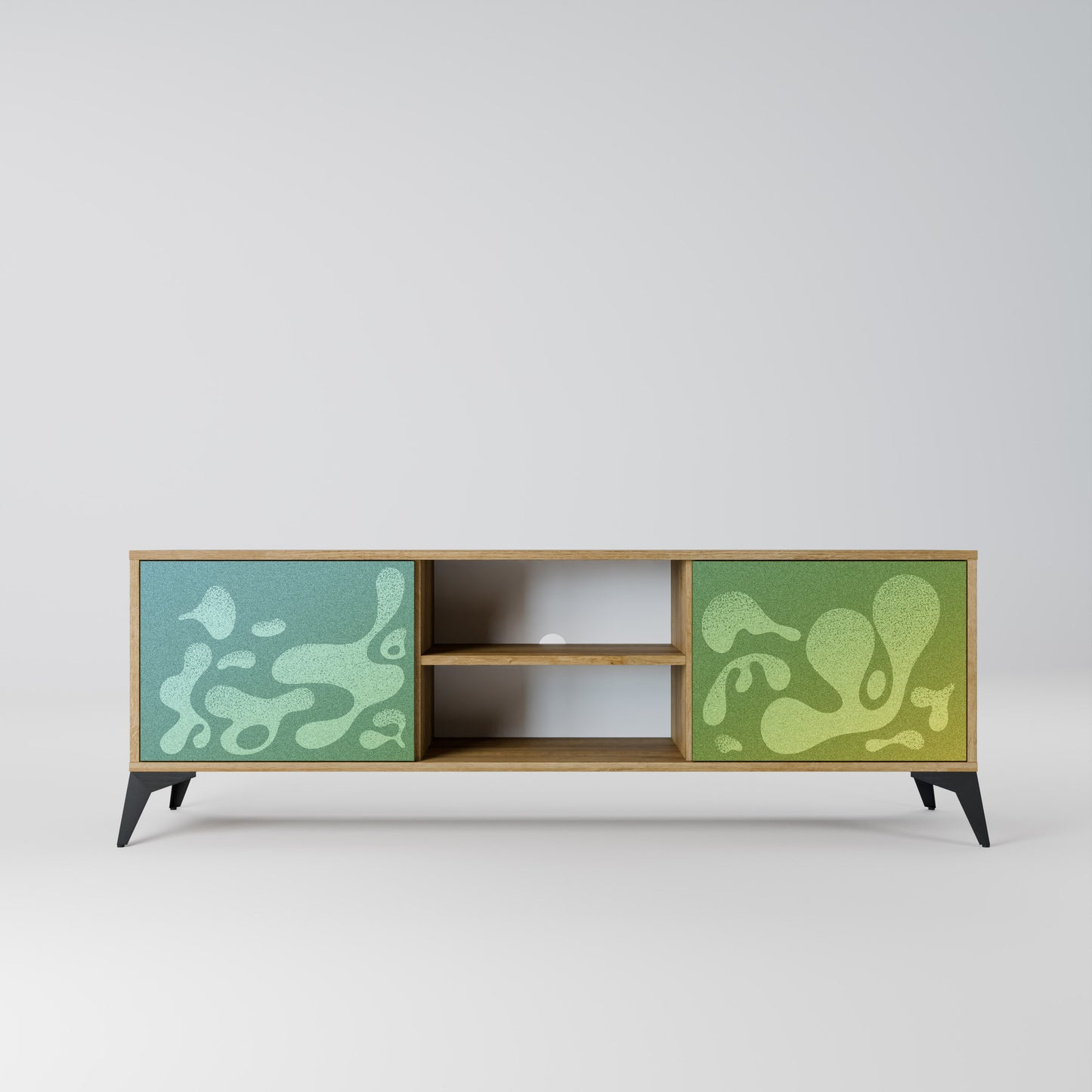 Mobile TV IRREGULAR BLUE a 2 ante effetto rovere