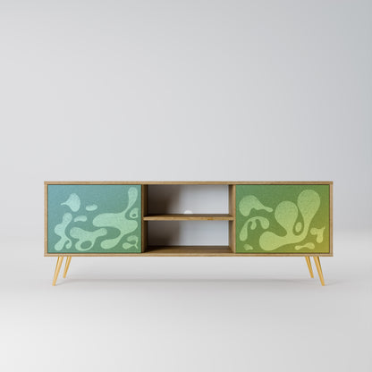Mobile TV IRREGULAR BLUE a 2 ante effetto rovere