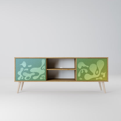 Mobile TV IRREGULAR BLUE a 2 ante effetto rovere