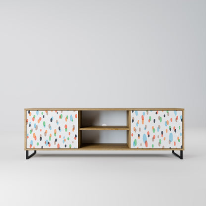 ENERGETIC SPOTS 2-Door TV Stand in Oak Effect