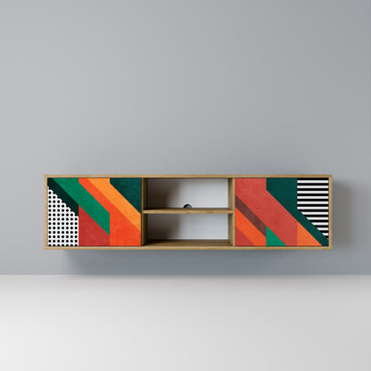 MAKESHIFT ARTISTRY 2-Door TV Stand in Oak Effect