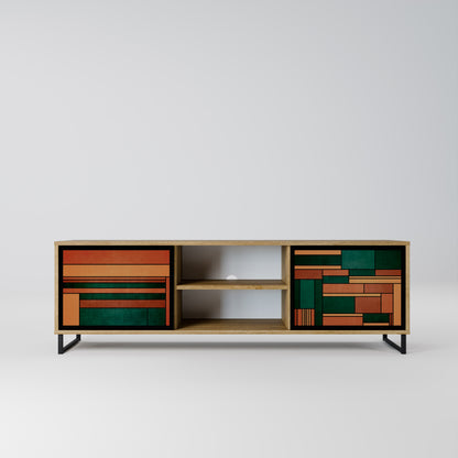 Mobile TV EARTHY FIGURES a 2 ante effetto rovere