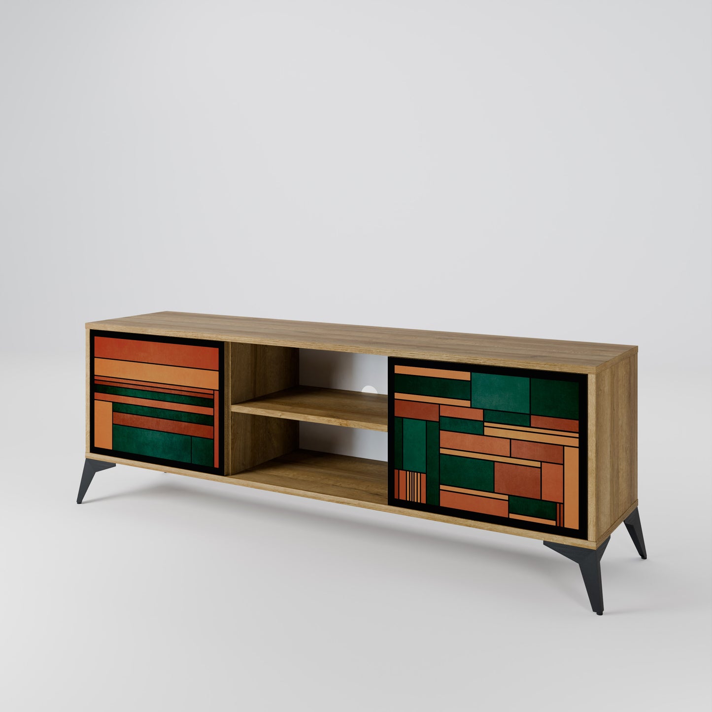 Mobile TV EARTHY FIGURES a 2 ante effetto rovere