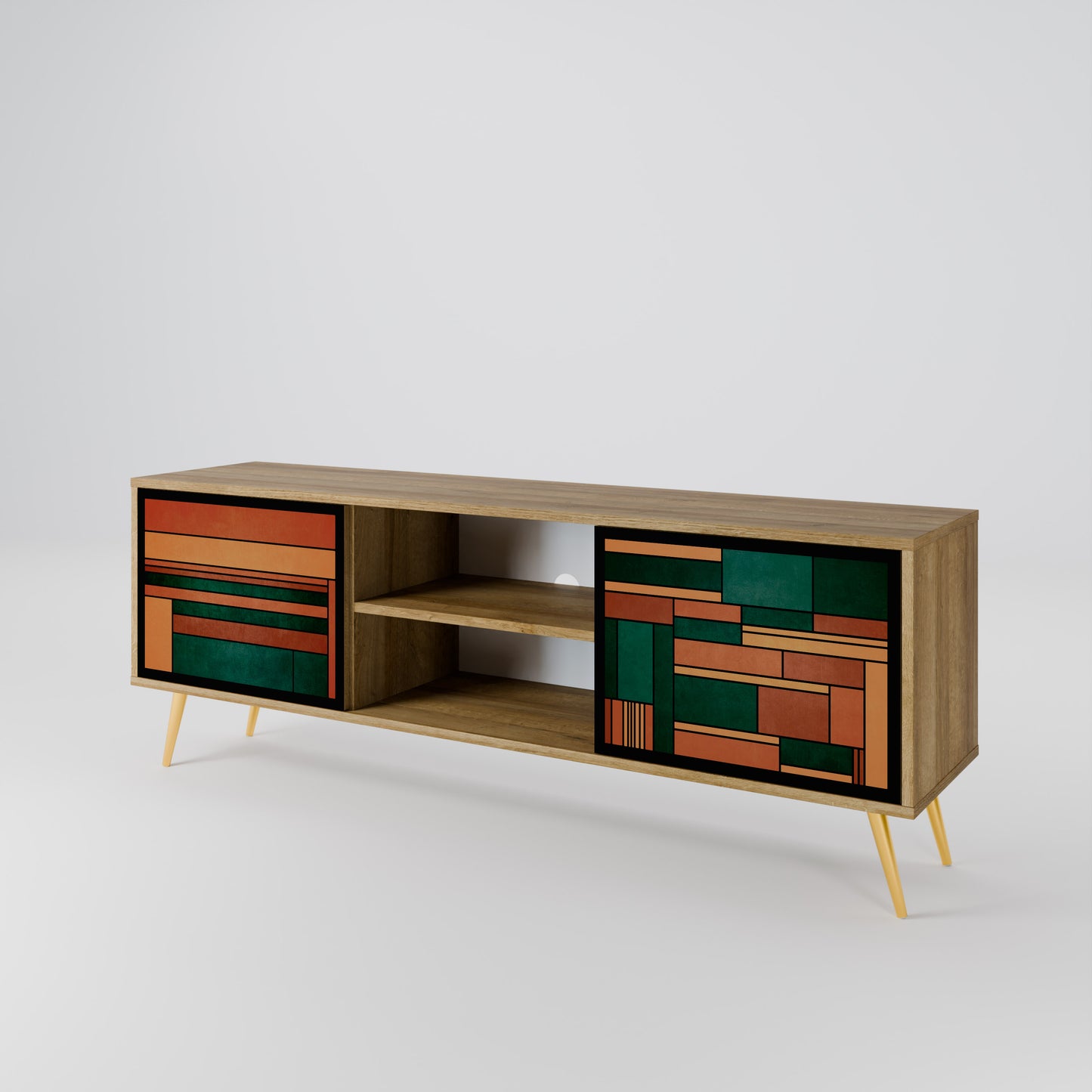 Mobile TV EARTHY FIGURES a 2 ante effetto rovere